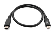 SYSTEM-S USB4 USB Kabel 50 cm Typ C Stecker zu Stecker 40 Gbit/s USB 4.0 in Schwarz