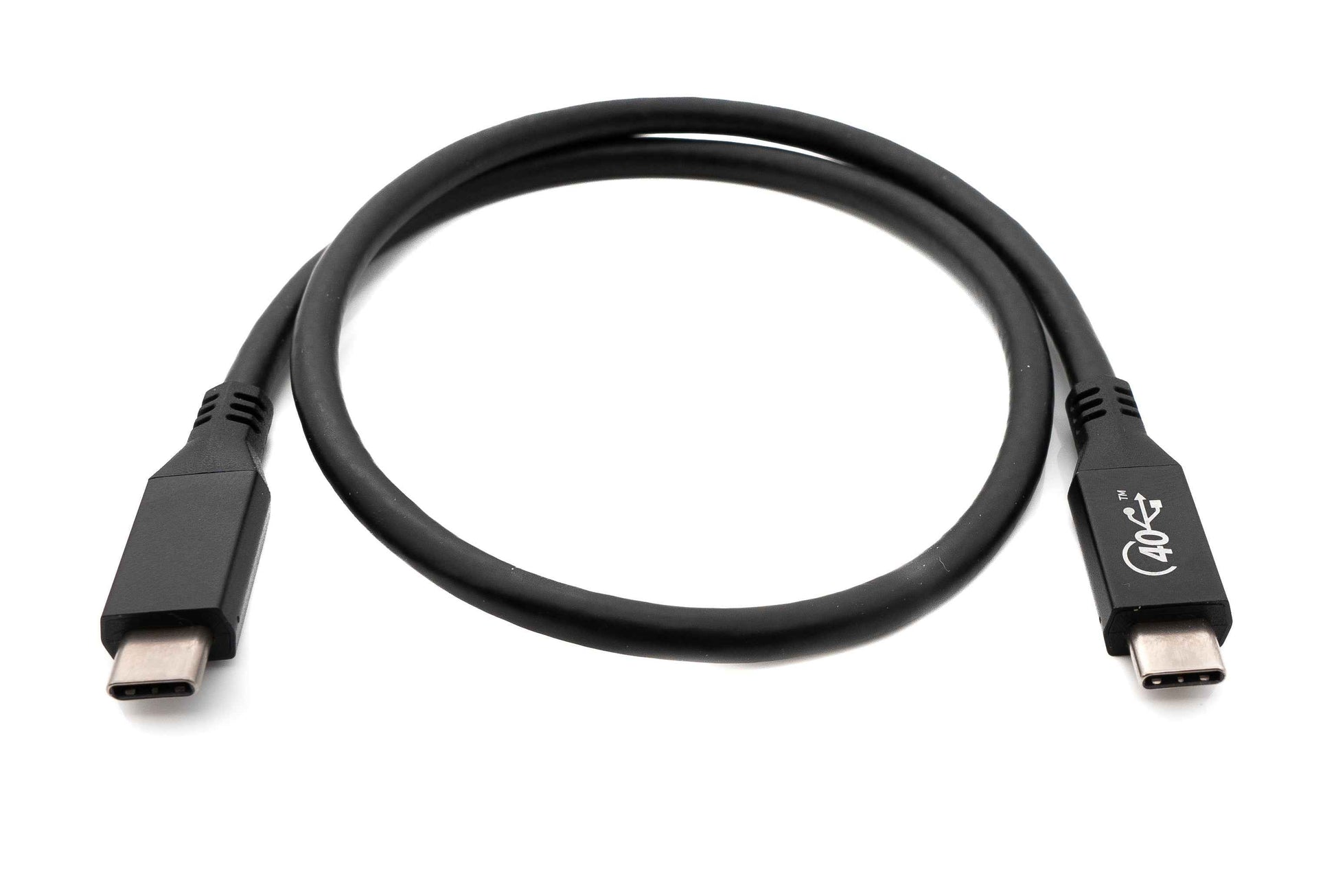 SYSTEM-S USB4 USB Kabel 50 cm Typ C Stecker zu Stecker 40 Gbit/s USB 4.0 in Schwarz