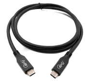 SYSTEM-S USB4 USB Kabel 100 cm Typ C Stecker zu Stecker 40 Gbit/s USB 4.0  in Schwarz