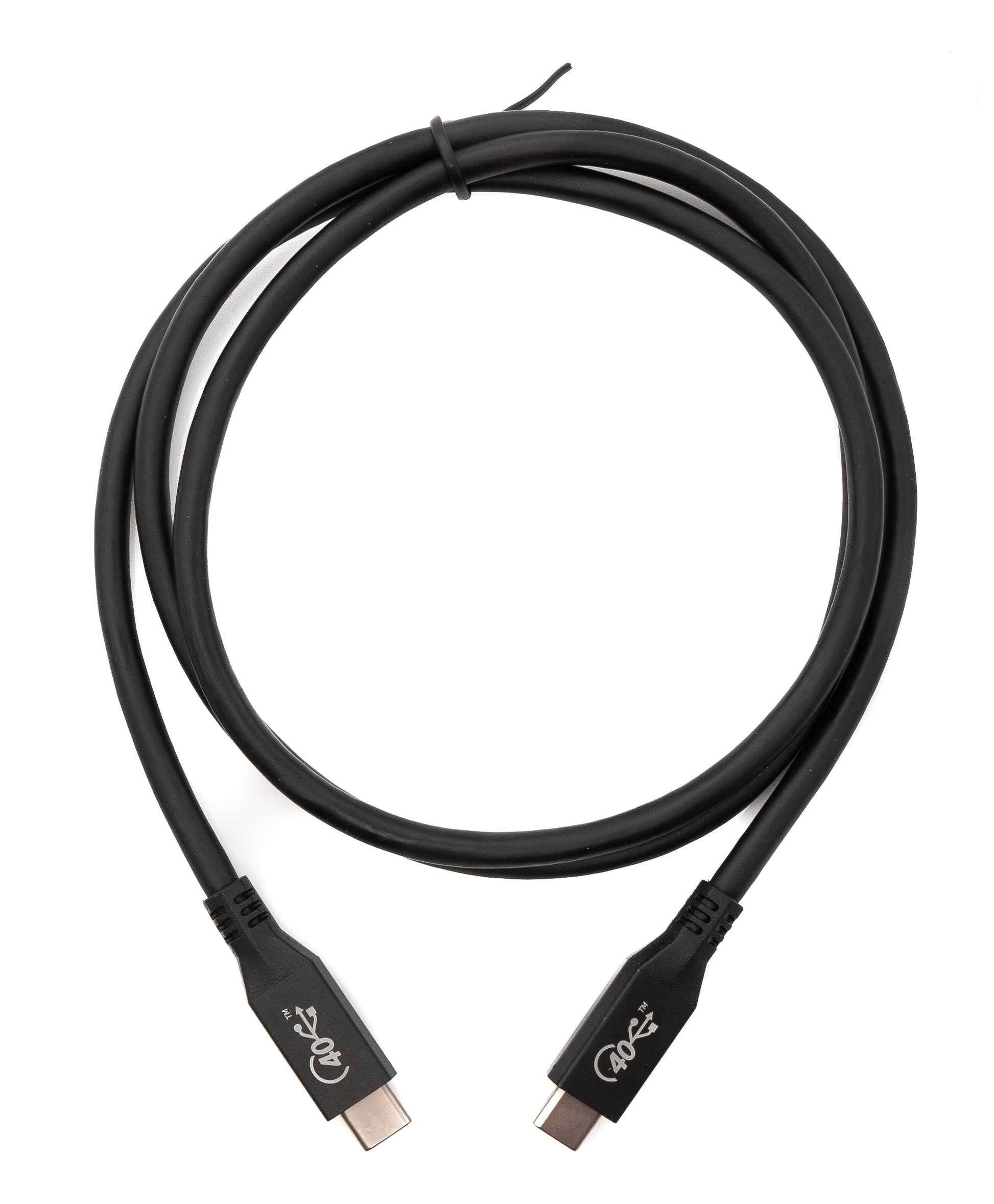 SYSTEM-S USB4 USB Kabel 100 cm Typ C Stecker zu Stecker 40 Gbit/s USB 4.0  in Schwarz