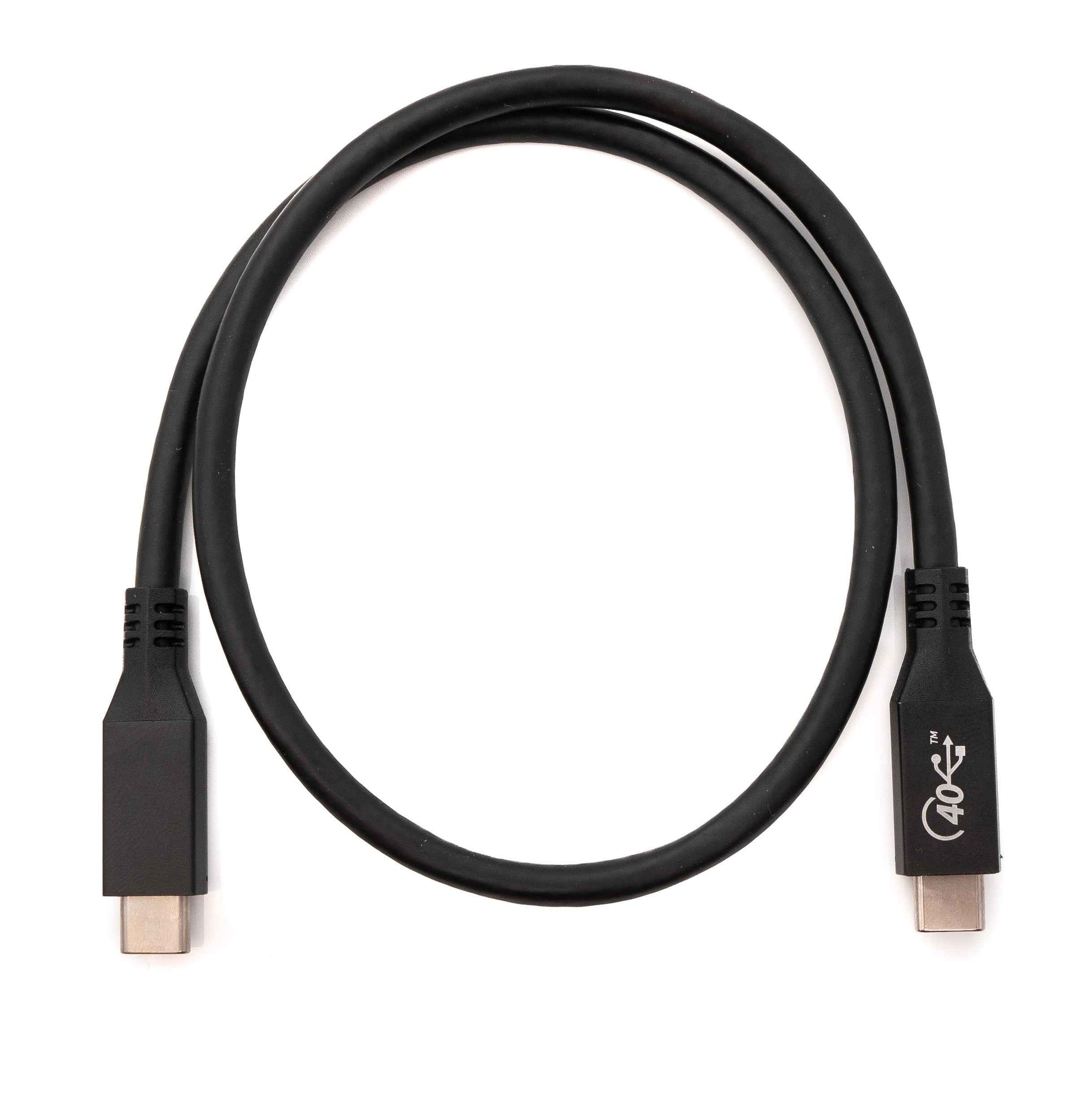SYSTEM-S USB4 USB Kabel 50 cm Typ C Stecker zu Stecker 40 Gbit/s USB 4.0 in Schwarz