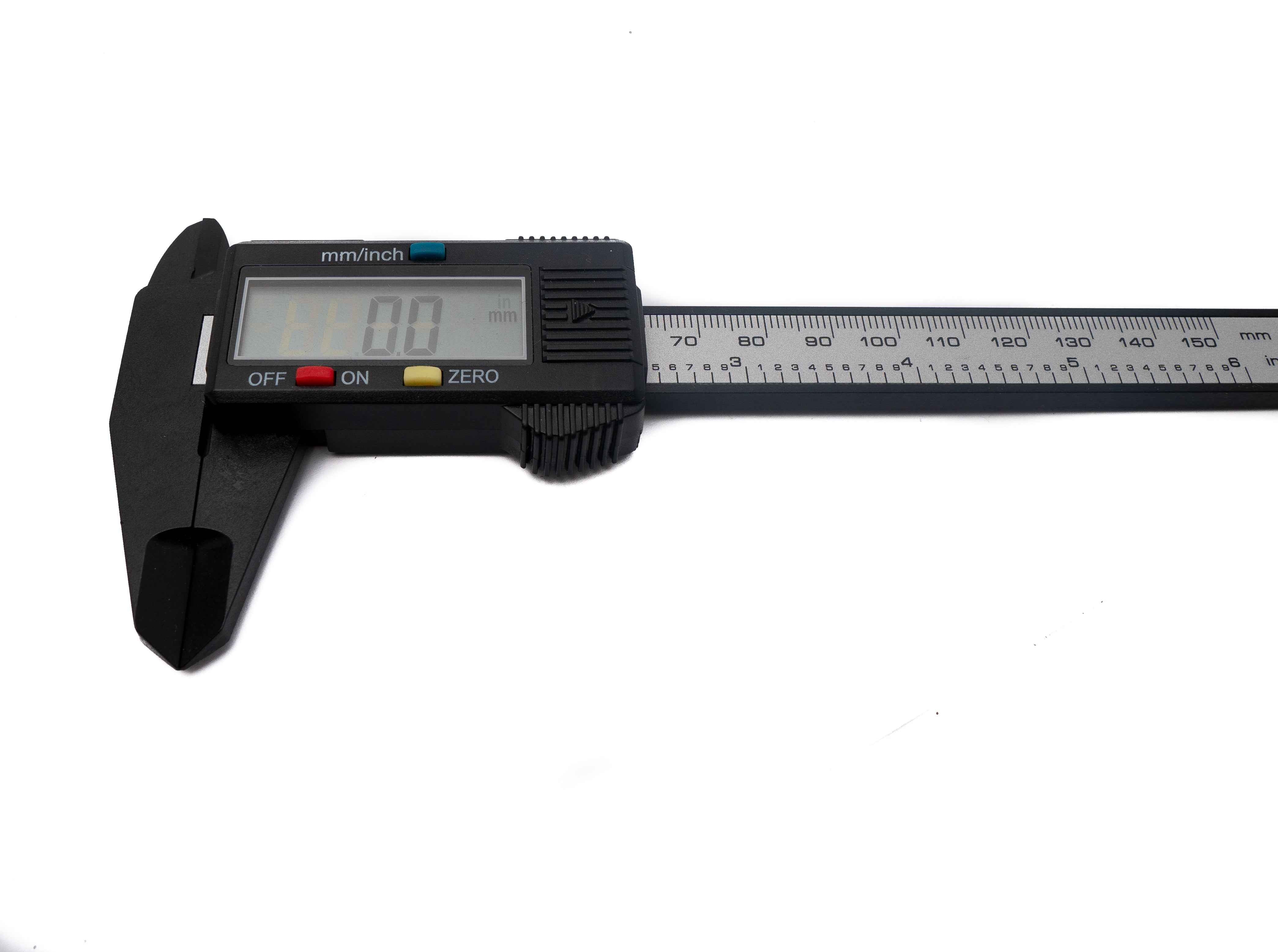SYSTEM-S Messschieber digital 150 mm Zero Funktion verschiedene Modi in Schwarz
