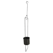 Blumenampel hängend Metall grau 90 cm Höhe Topf Ø 12 cm | Miamonda