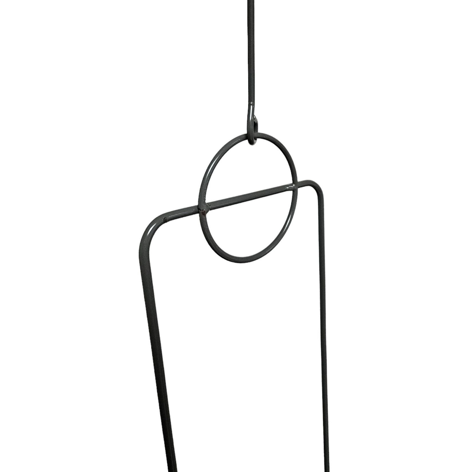 Blumenampel hängend Metall grau 90 cm Höhe Topf Ø 12 cm | Miamonda