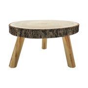 Baumscheibe auf Füßen Kerzentablett natur Holz rund 20-26 cm | Miamonda