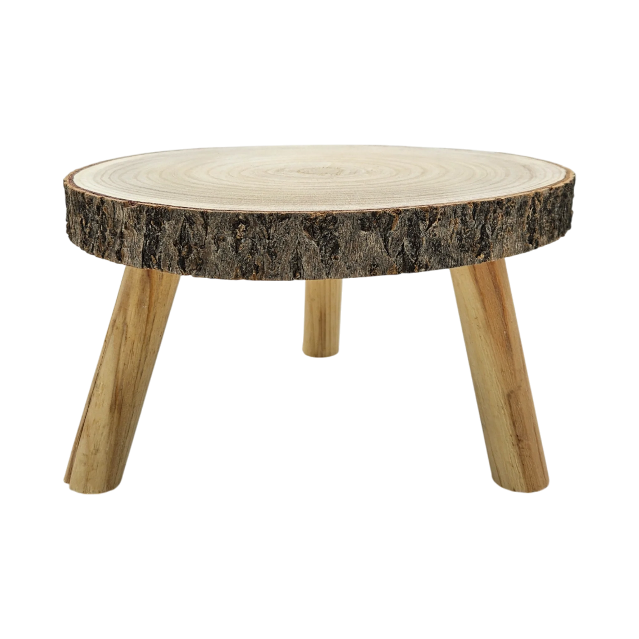 Baumscheibe auf Füßen Kerzentablett natur Holz rund 20-26 cm | Miamonda