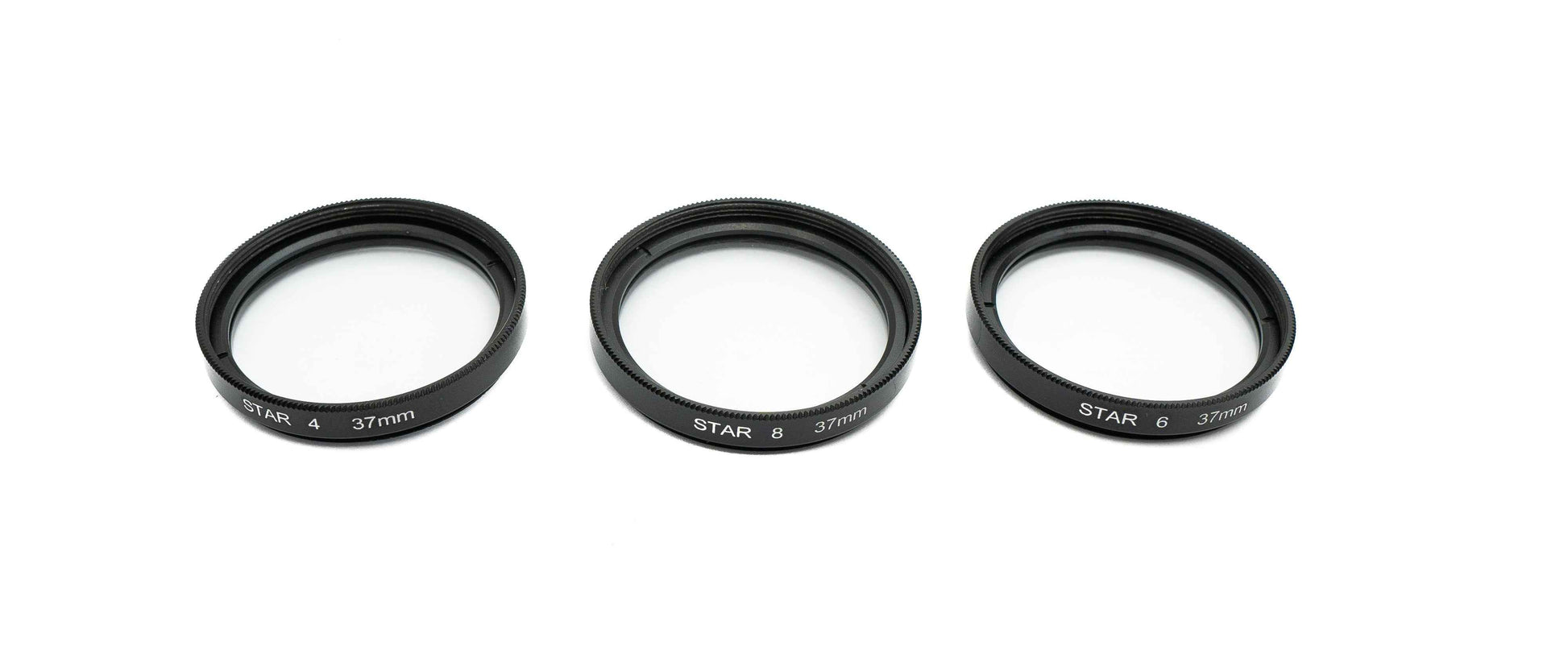 SYSTEM-S Stern Filter Set 37 mm 4 6 8 Punkt Linse für Smartphone Fotografie in Schwarz