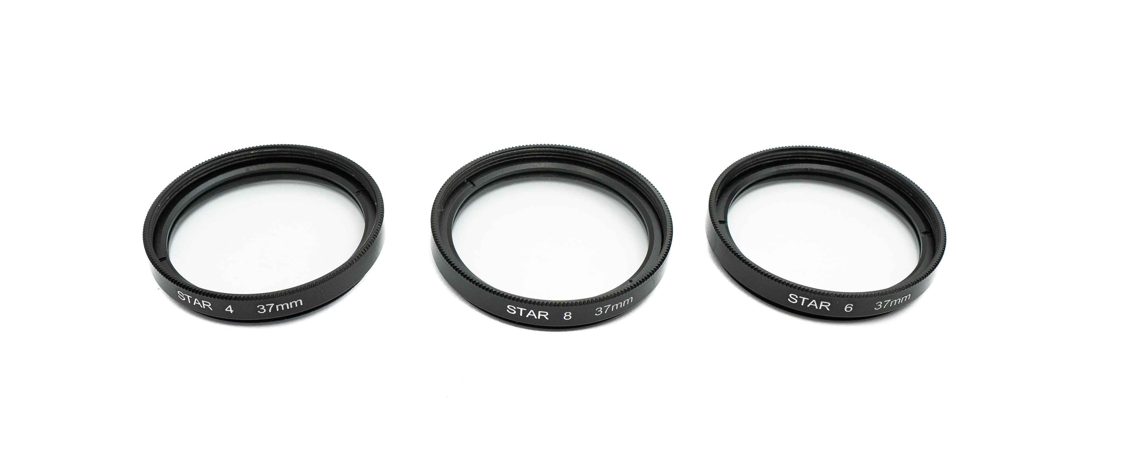 SYSTEM-S Stern Filter Set 37 mm 4 6 8 Punkt Linse für Smartphone Fotografie in Schwarz