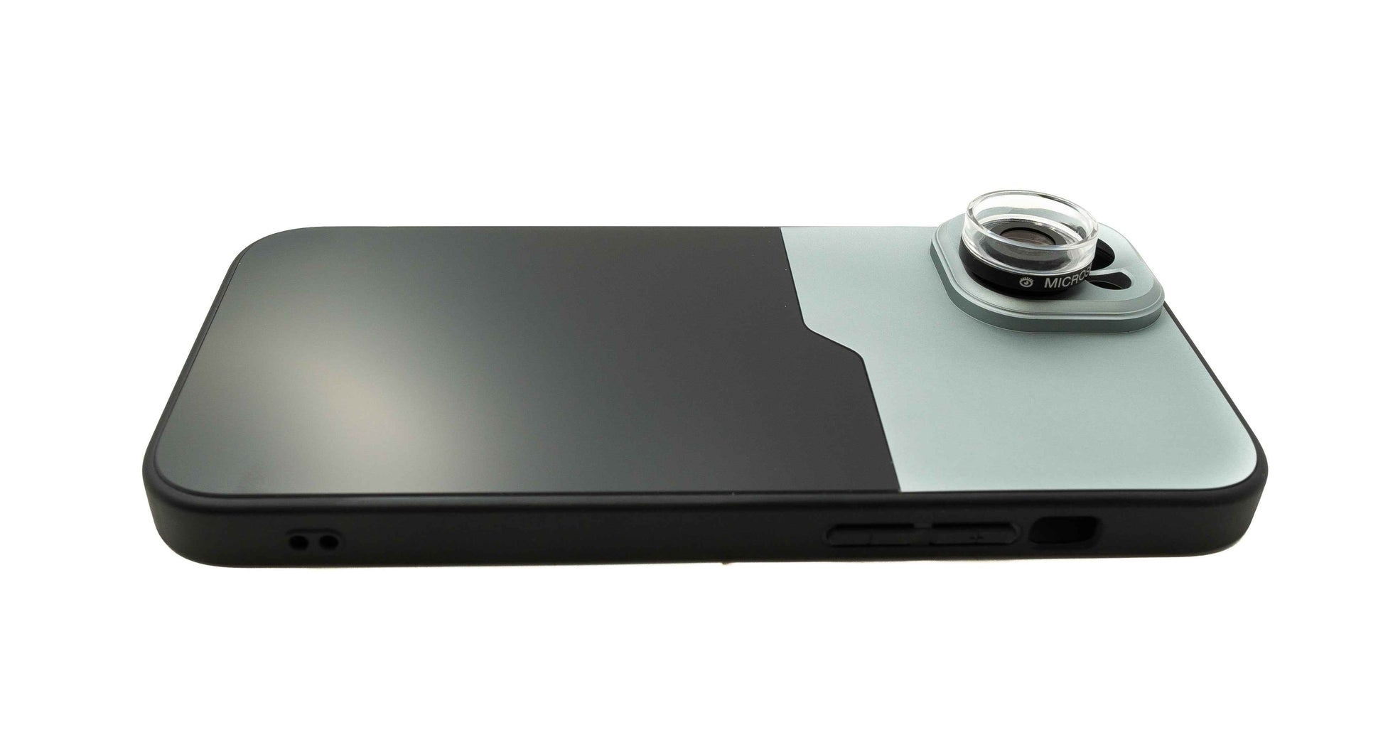 SYSTEM-S Super Makro Linse 30x 37 mm Mikroskop Filter mit Hülle für iPhone 15 Plus