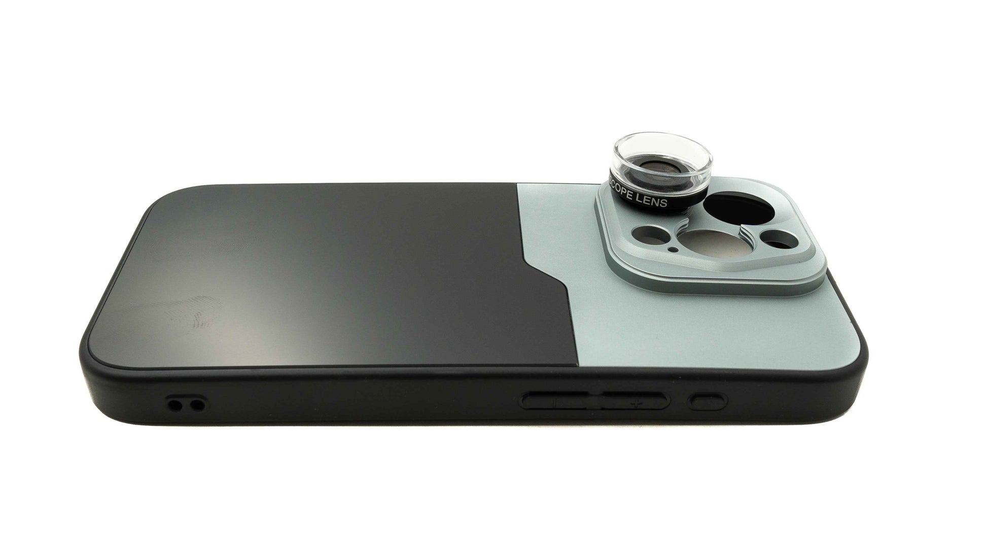 SYSTEM-S Super Makro Linse 30x 37 mm Mikroskop Filter mit Hülle für iPhone 15 Pro