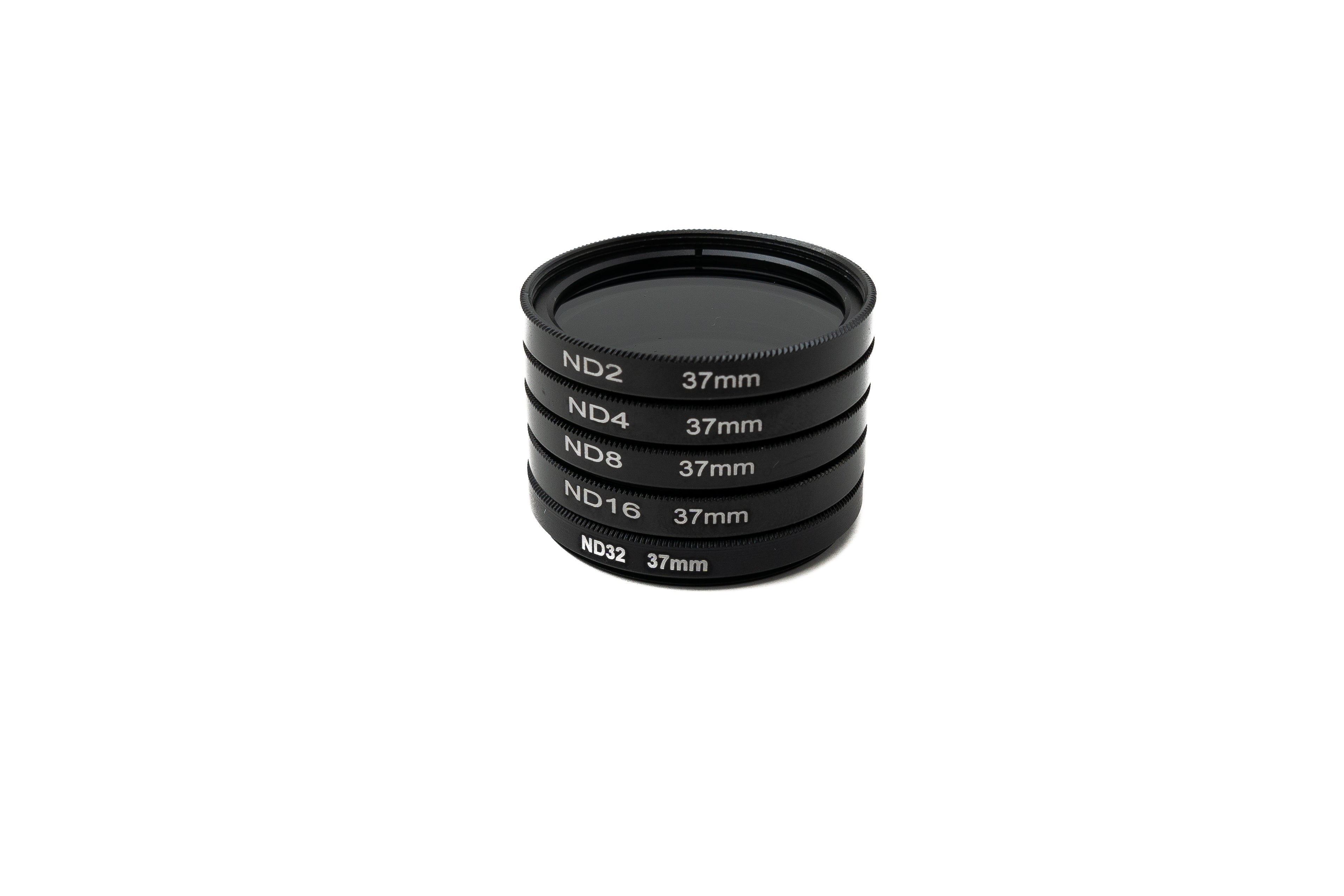 ND-Filter Set 37 mm 5-teilig Neutraldichte Schwarz-Grau für iPhone 15 | System-S