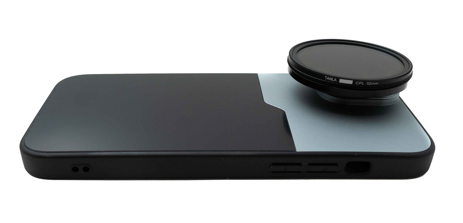 SYSTEM-S CPL Filter 52 mm Circular Polarizer Linse mit Gewinde Hülle für iPhone 15 Plus