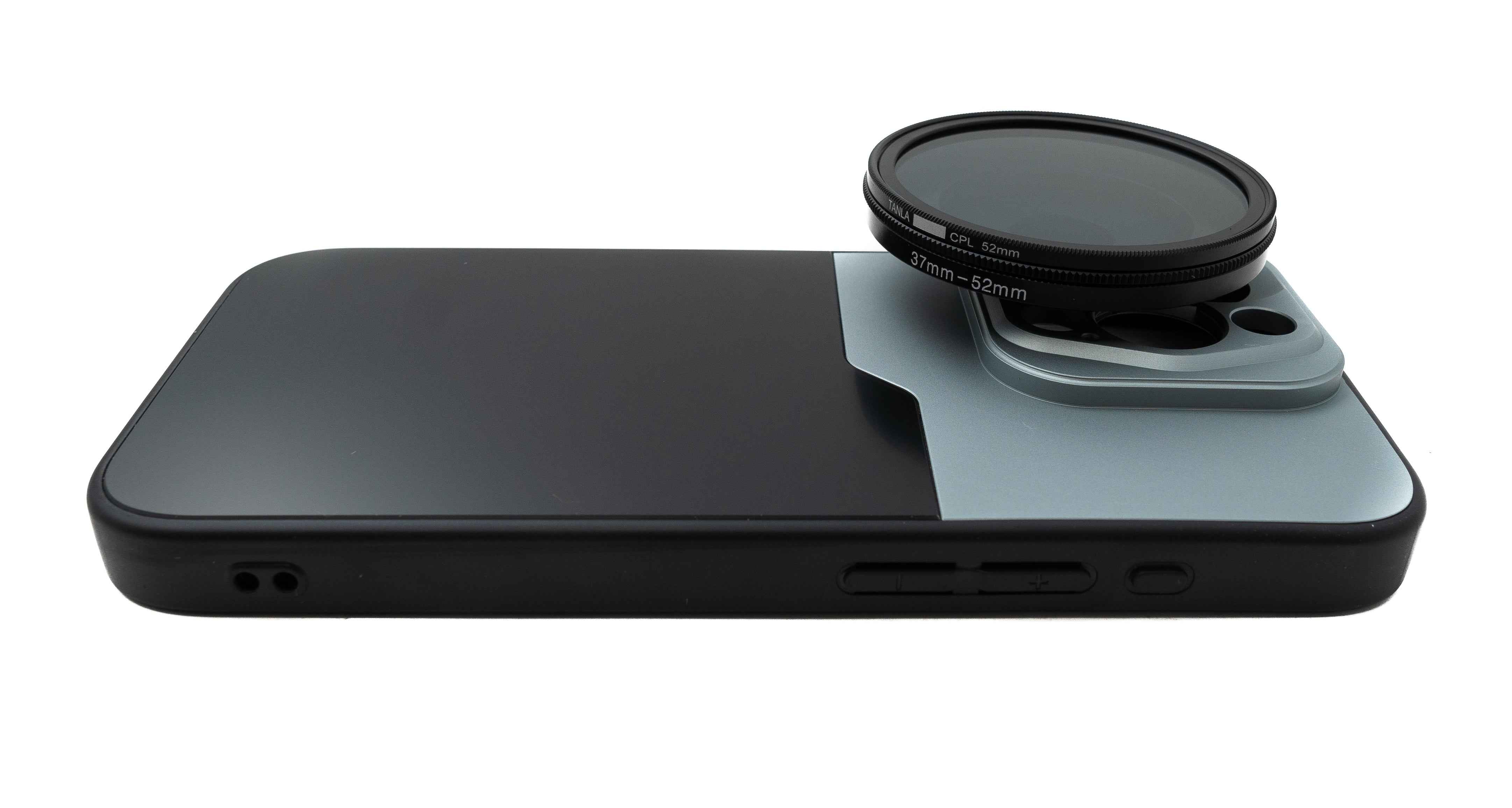 SYSTEM-S CPL Filter 52 mm Circular Polarizer Linse mit Gewinde Hülle für iPhone 15 Pro
