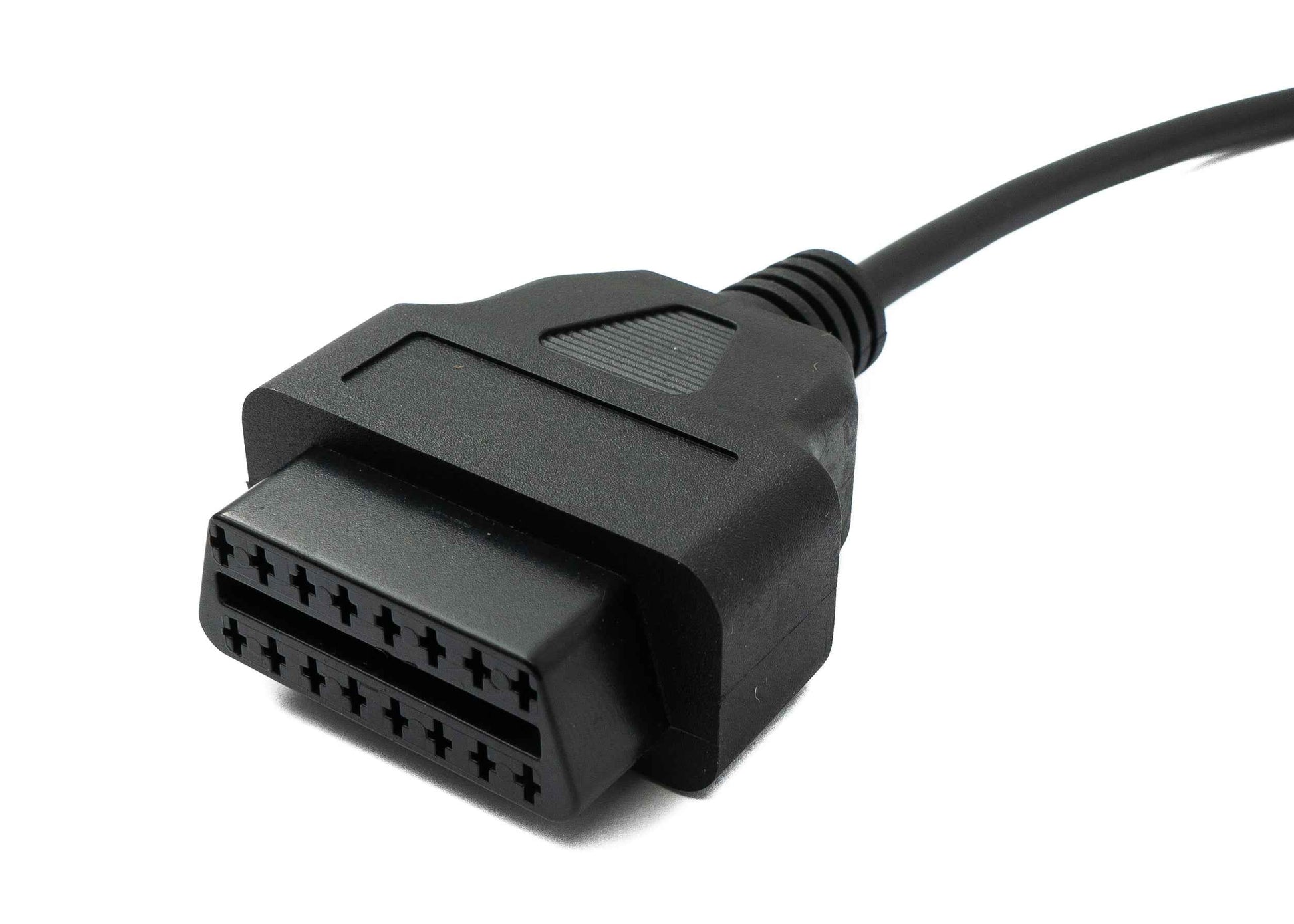 SYSTEM-S OBD2 16 Pin Kabel 30 cm Diagnose Scanner Adapter für Tesla Model 3 & Y in Schwarz
