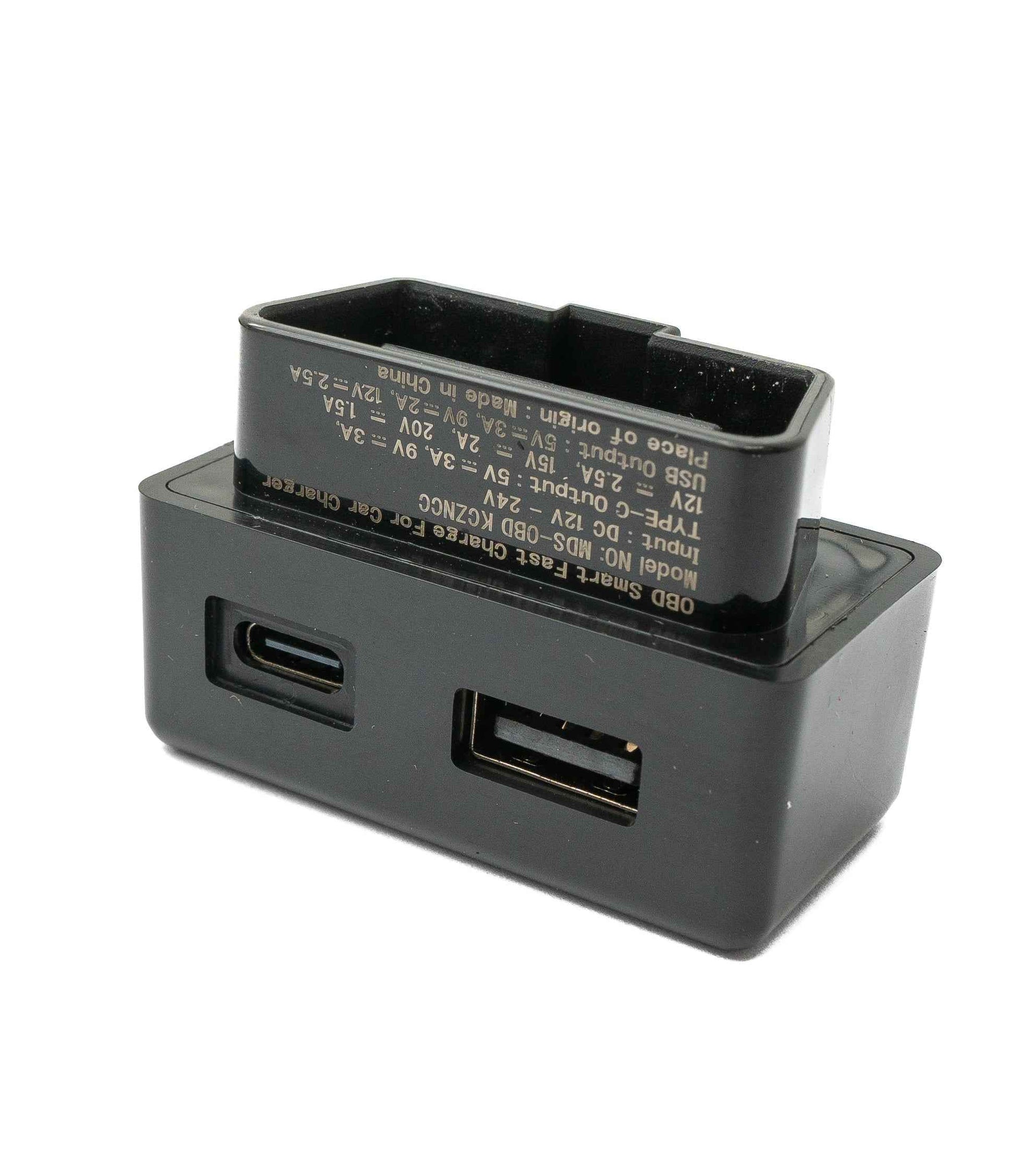 SYSTEM-S OBD Ladeadapter USB 3.1 & 3.0 Buchse Lade Hub Adapter für Tesla Model 3 & Y in Schwarz