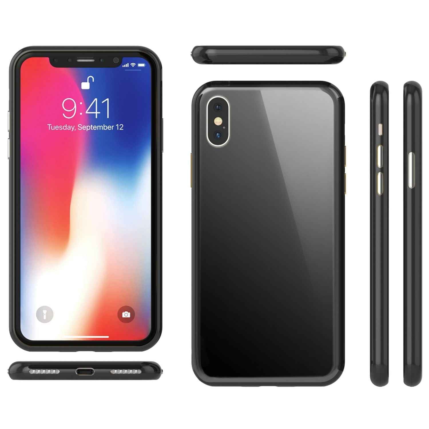 NALIA 360° Magnet Hülle für iPhone XS Max, Slim Hard Case mit Display Schutz