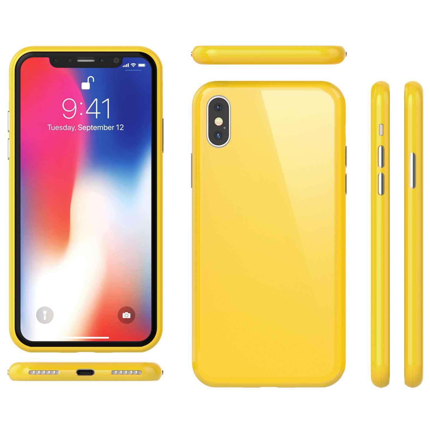 NALIA 360° Magnet Hülle für iPhone XS Max, Slim Hard Case mit Display Schutz
