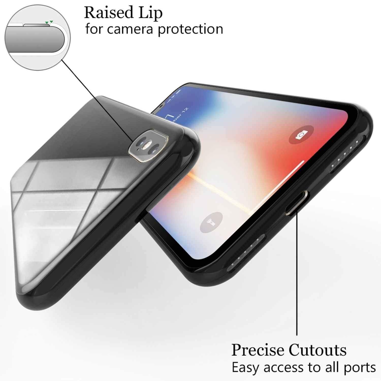 NALIA 360° Magnet Hülle für iPhone XS Max, Slim Hard Case mit Display Schutz