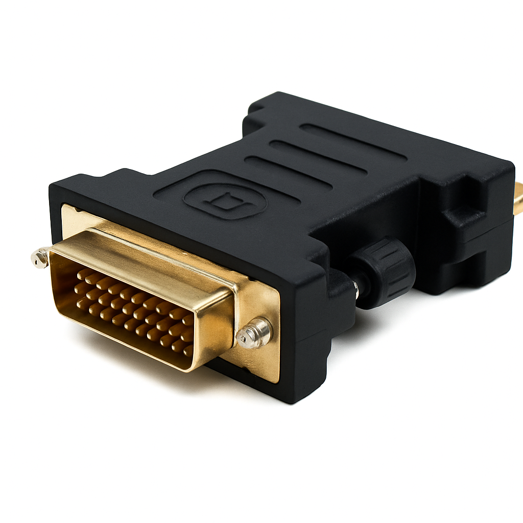 DVI-Adapter DVI-I (24+5) auf DVI-D (24+1) vergoldet schwarz 5 cm 65524142