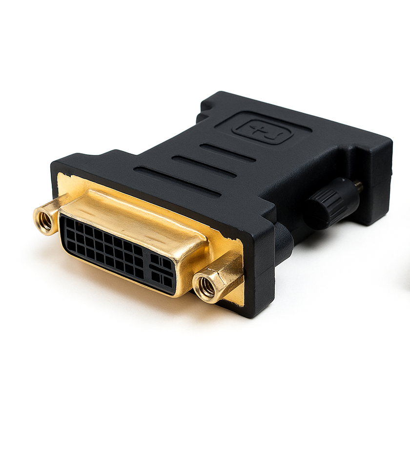 DVI-Adapter DVI-I (24+5) auf DVI-D (24+1) vergoldet schwarz 5 cm 65524142