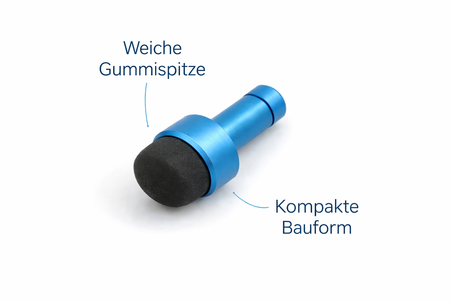 Eingabestift Mini Stylus Touch Pen mit Audio-Stecker 2 cm Blau | System-S