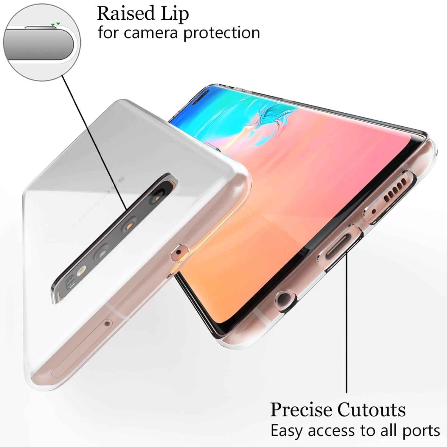 NALIA Handyhülle für Samsung Galaxy S10 Plus Hülle, Dünne Silikon Schutzhülle