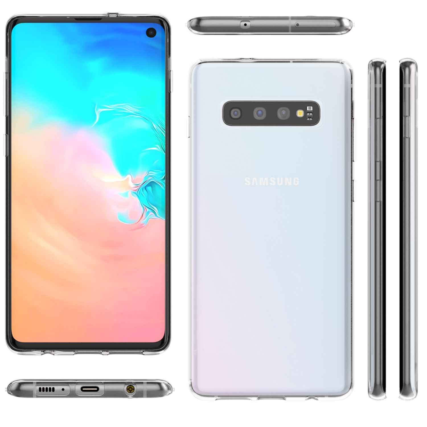NALIA Handyhülle für Samsung Galaxy S10 Hülle, Durchsichtige Silikon Schutzhülle