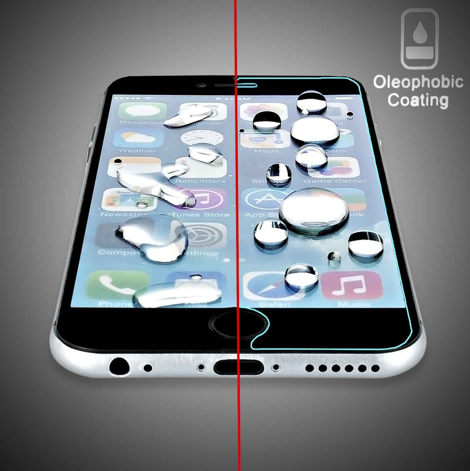 NALIA Schutzglas für Apple iPhone 6 Plus / 6S Plus, 9H Glasfolie Displayschutz