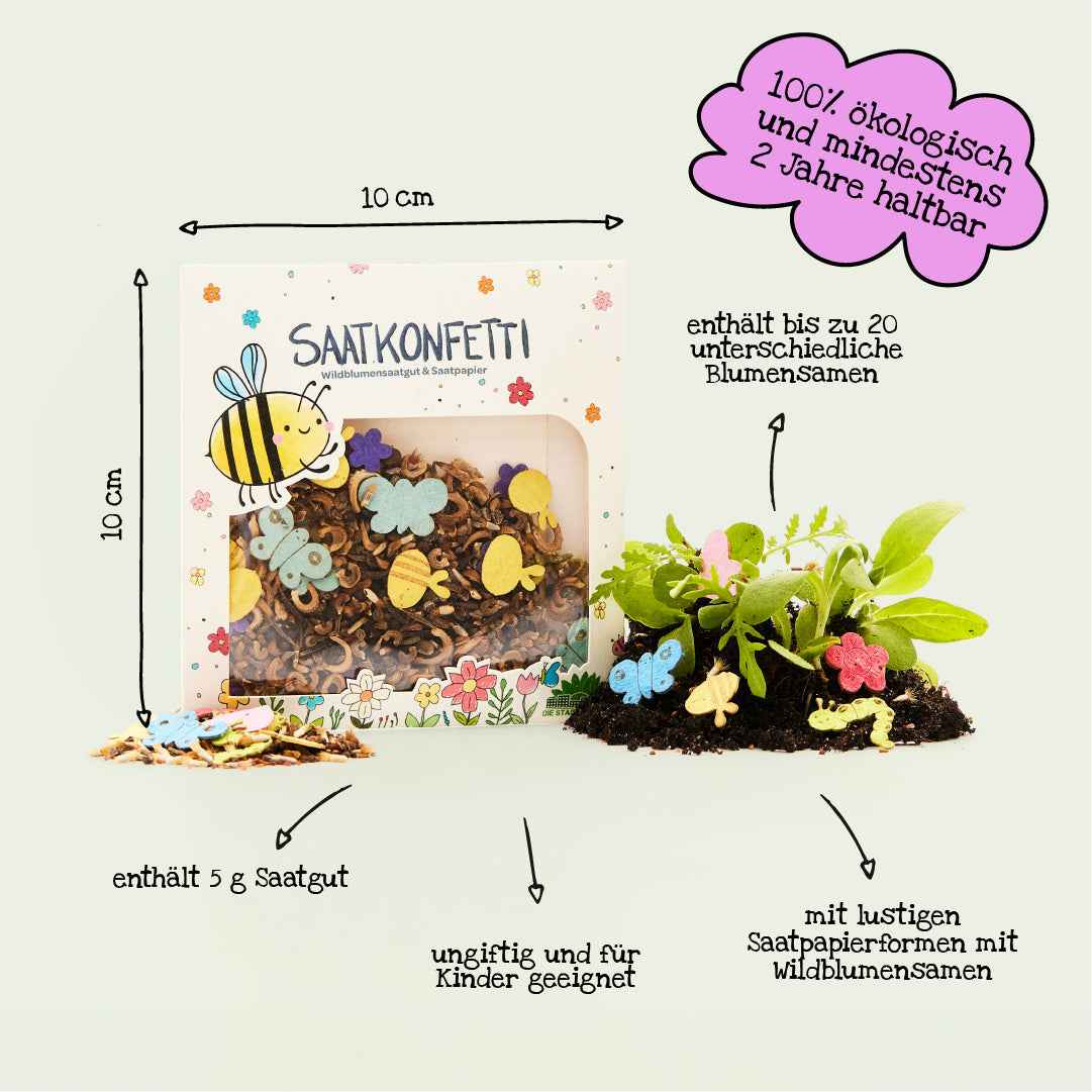 Buntes Saatgutkonfetti