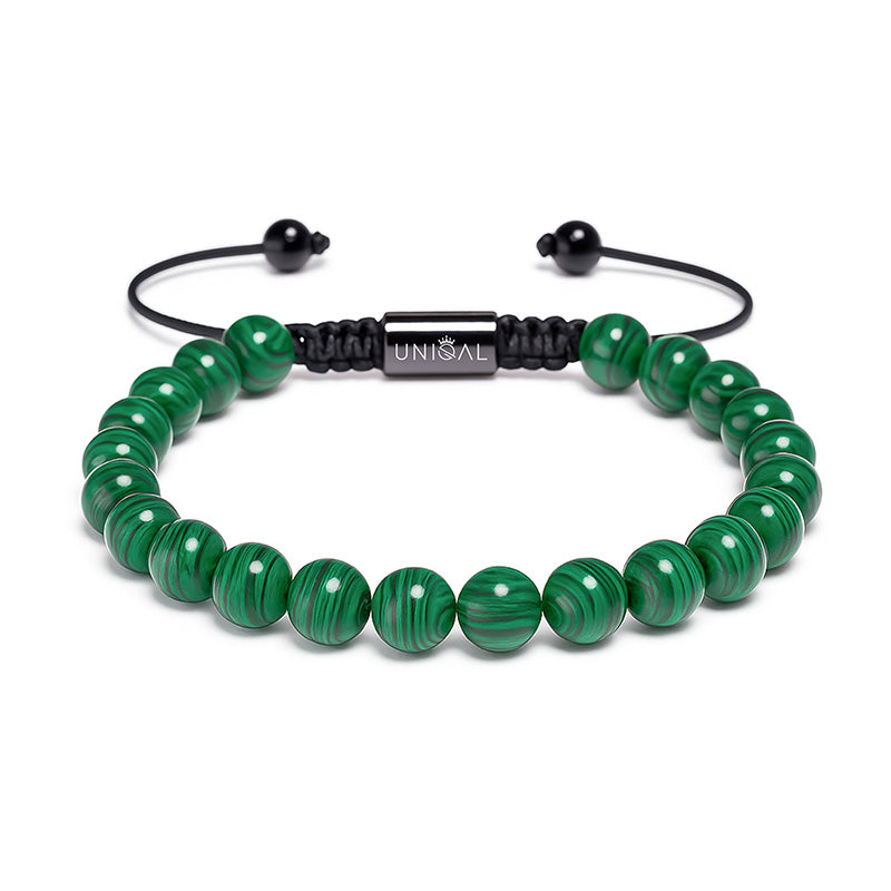 Edelsteinarmband Malachit Perlen 8mm - Stilvolles Accessoire in Grün