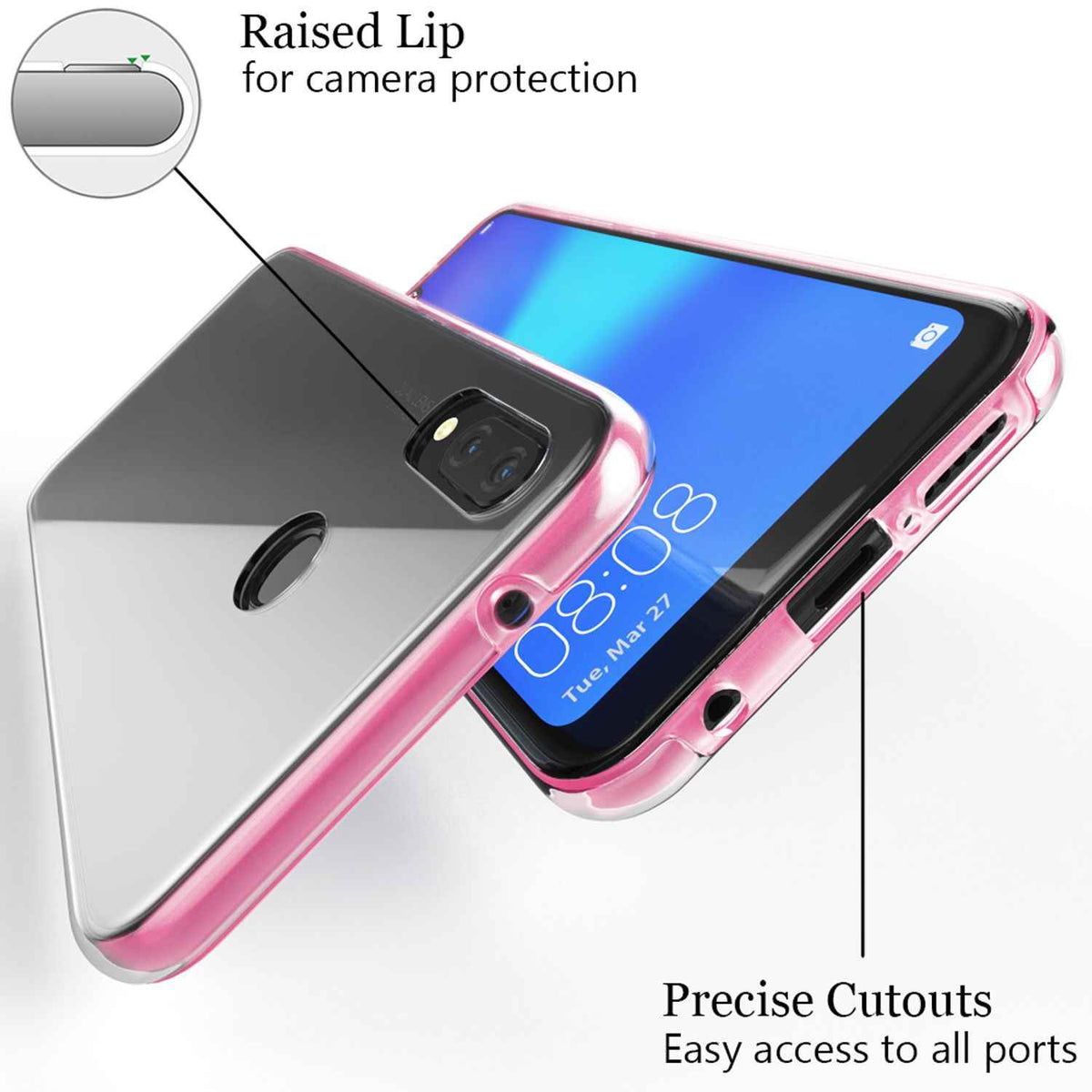 NALIA 360 Grad Handy Hülle für Huawei P20 Lite, Full Cover Case Rundum Bumper