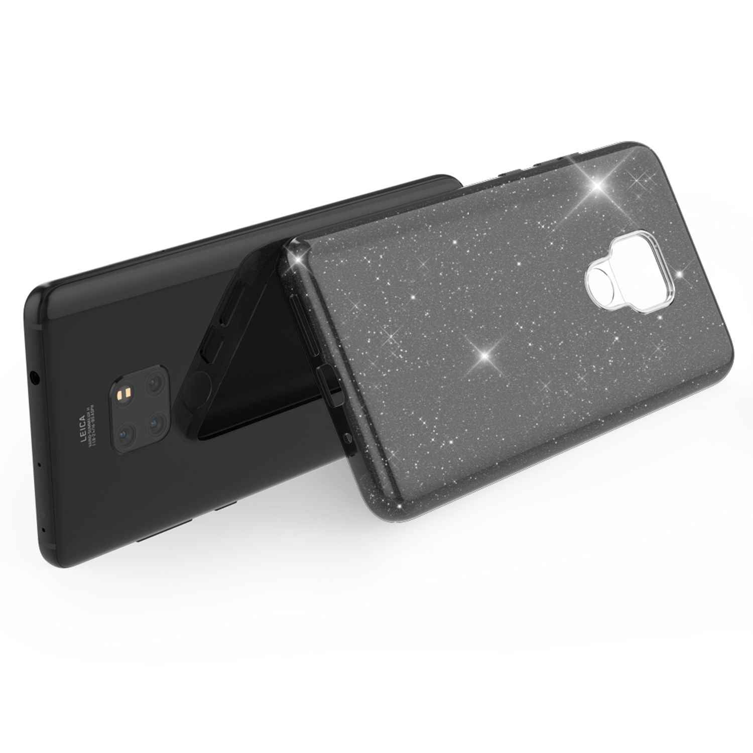 NALIA Handyhülle für Huawei Mate20, Glitzer Slim Silikon Case Cover Schutzhülle