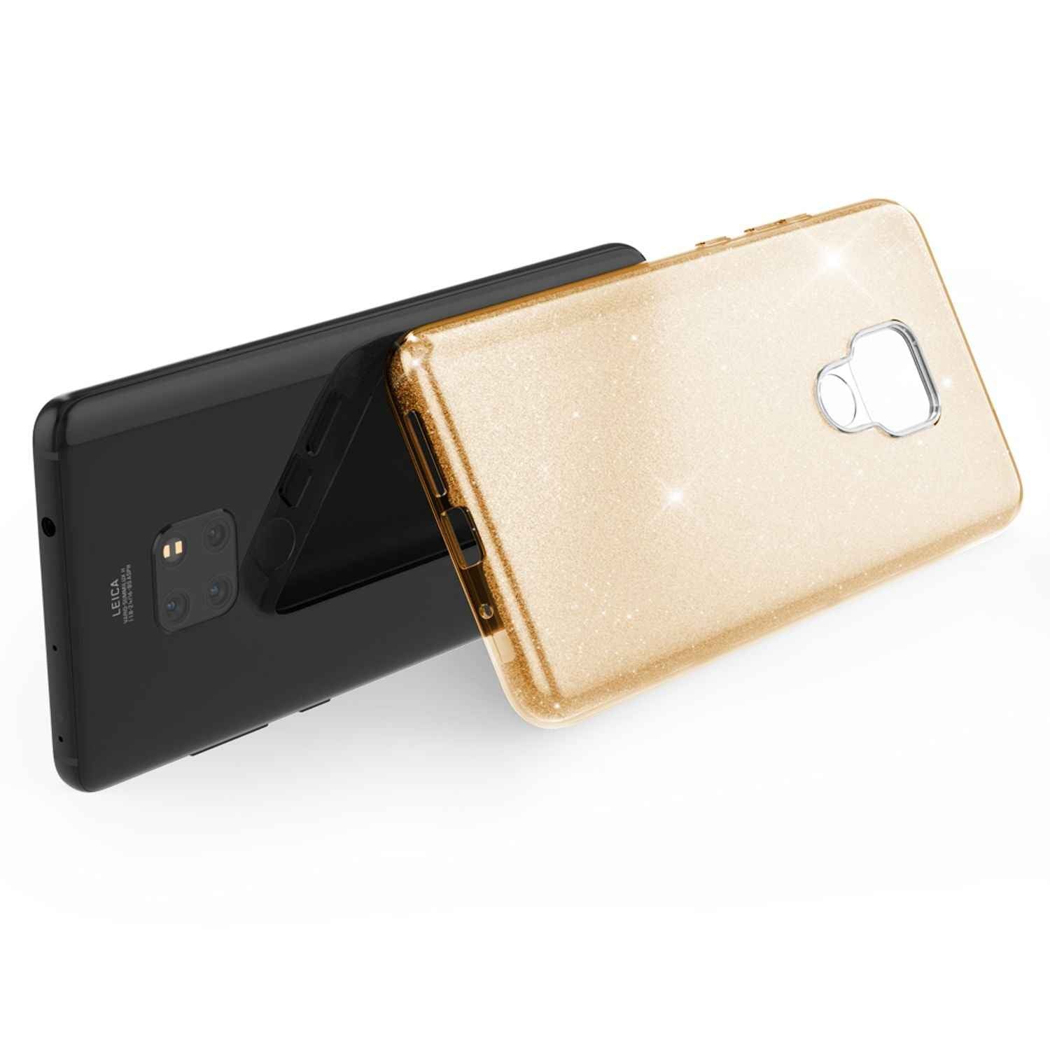 NALIA Handyhülle für Huawei Mate20, Glitzer Slim Silikon Case Cover Schutzhülle