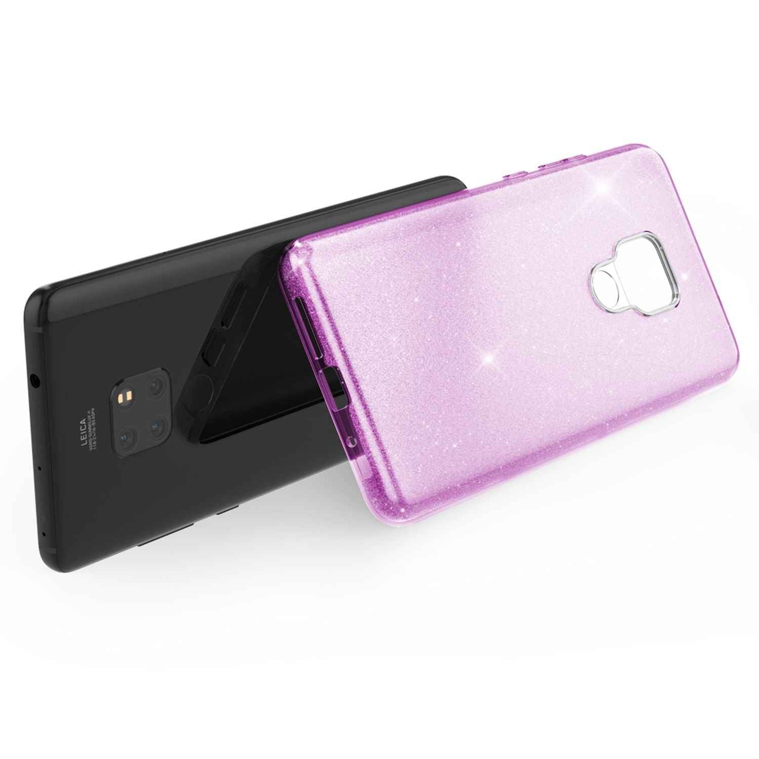 NALIA Handyhülle für Huawei Mate20, Glitzer Slim Silikon Case Cover Schutzhülle