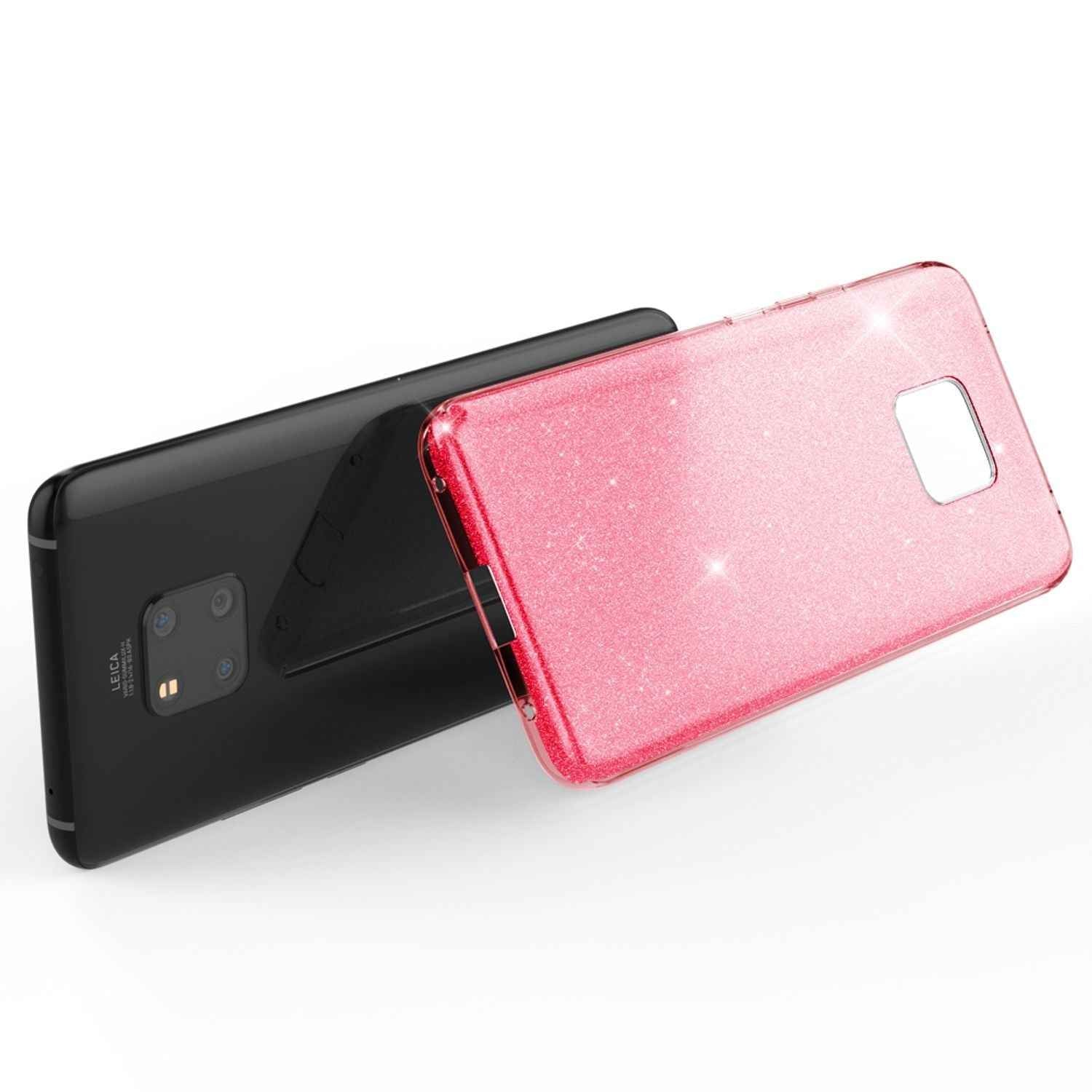 NALIA Handyhülle kompatibel mit Huawei Mate20 Pro, Glitzer Case Back Cover