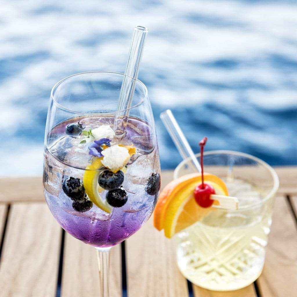 20x 20cm (Gerade) Glasstrohhalme Party Set