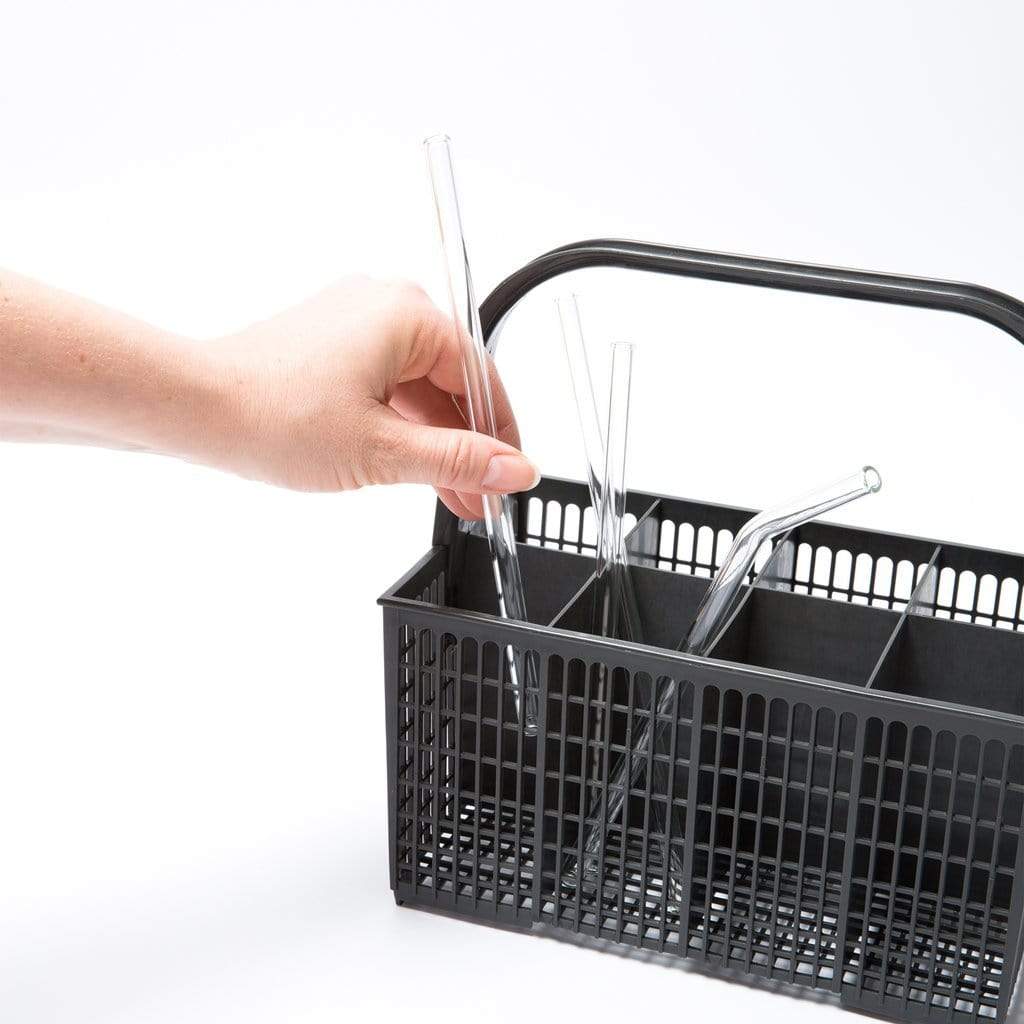 Glasstrohhalme gebogen 30 cm 6er Set spülmaschinenfest | HALM Straws