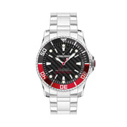 HEINRICHSSOHN Köln HS1015A Herrenuhr, schwarze Edelstahl-Uhr mit sportlichem Design