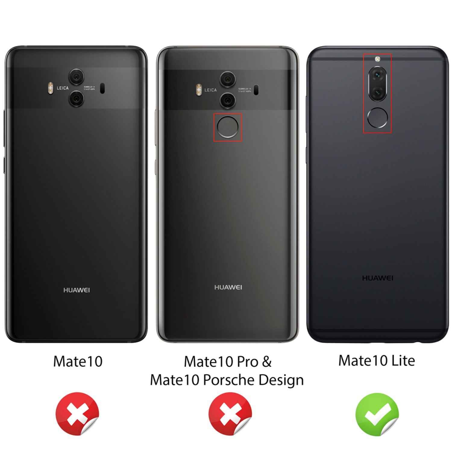 Huawei Mate 10 Lite Handy Hülle von NALIA, Carbon Look Silikon Cover Case Schutz