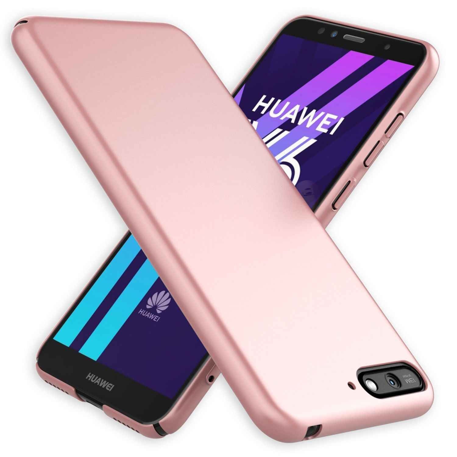 NALIA Handyhülle für Huawei Y6 (2018), Dünne Hard Case Schutz Hülle Slim Cover