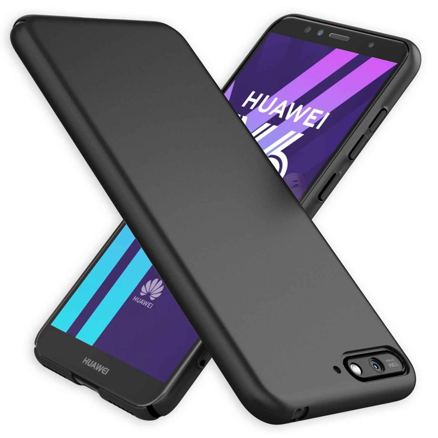 NALIA Handyhülle für Huawei Y6 (2018), Dünne Hard Case Schutz Hülle Slim Cover
