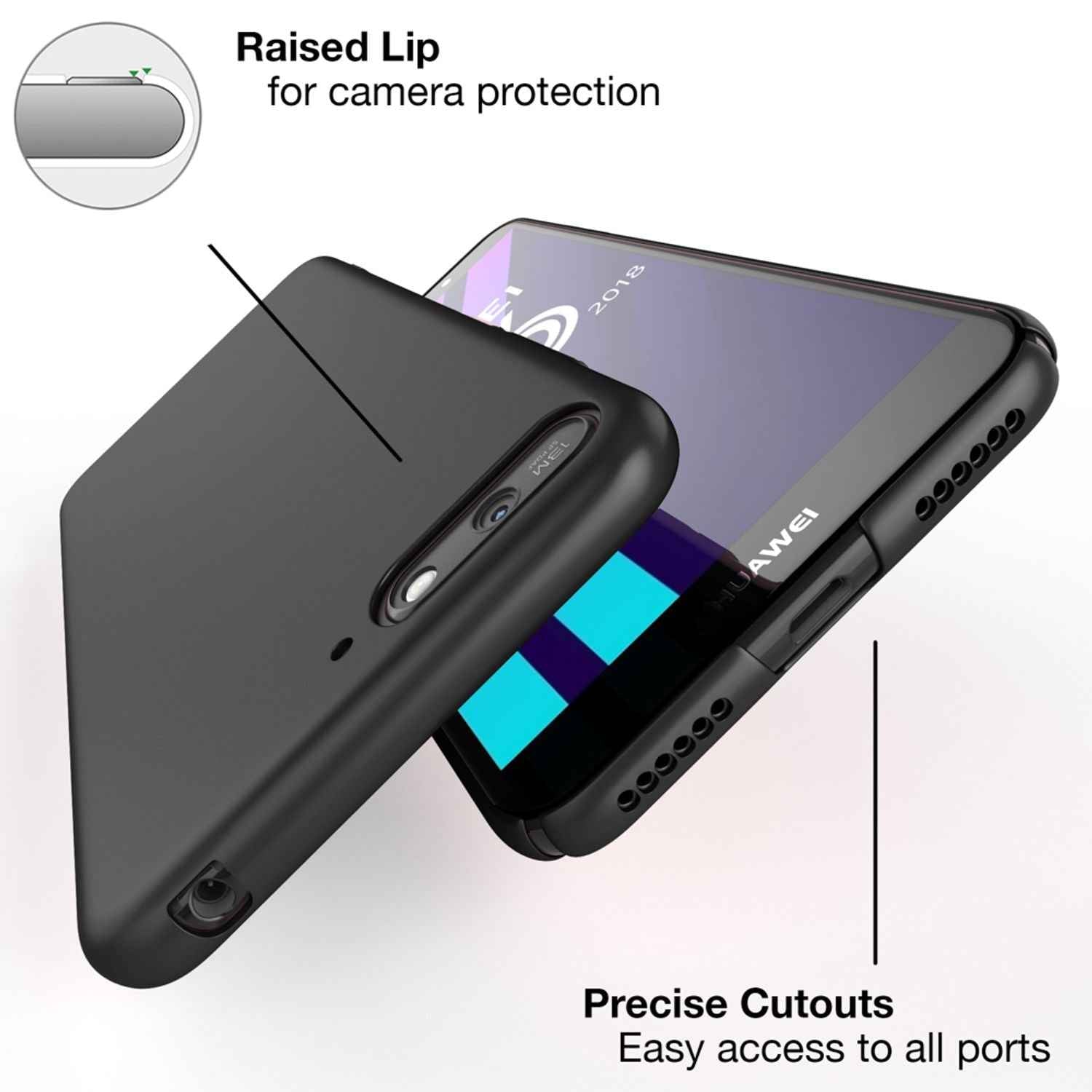 NALIA Handyhülle für Huawei Y6 (2018), Dünne Hard Case Schutz Hülle Slim Cover