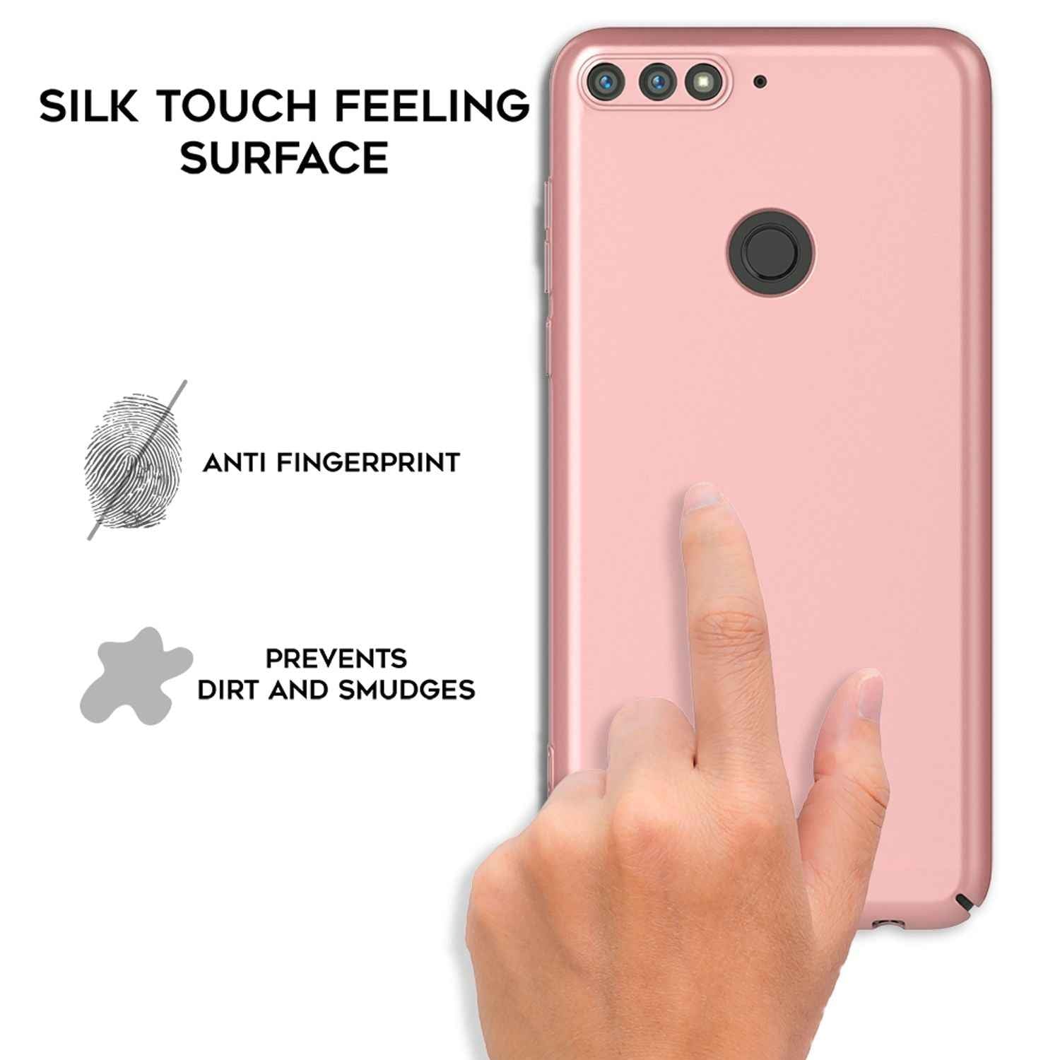 NALIA Handyhülle für Huawei Y7 (2018), Dünne Hard Case Schutz Hülle Slim Cover