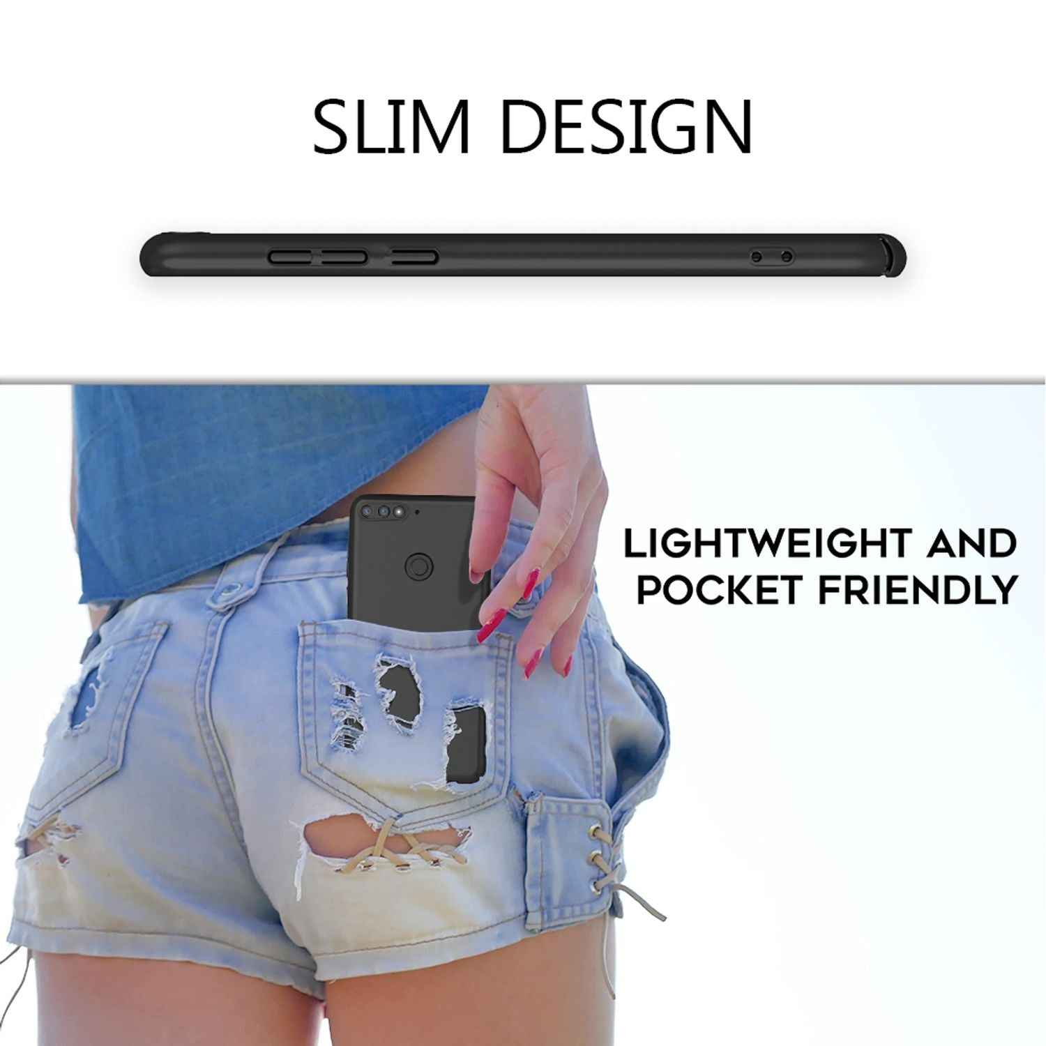 NALIA Handyhülle für Huawei Y7 (2018), Dünne Hard Case Schutz Hülle Slim Cover