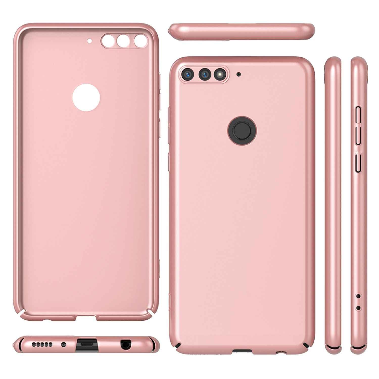 NALIA Handyhülle für Huawei Y7 (2018), Dünne Hard Case Schutz Hülle Slim Cover