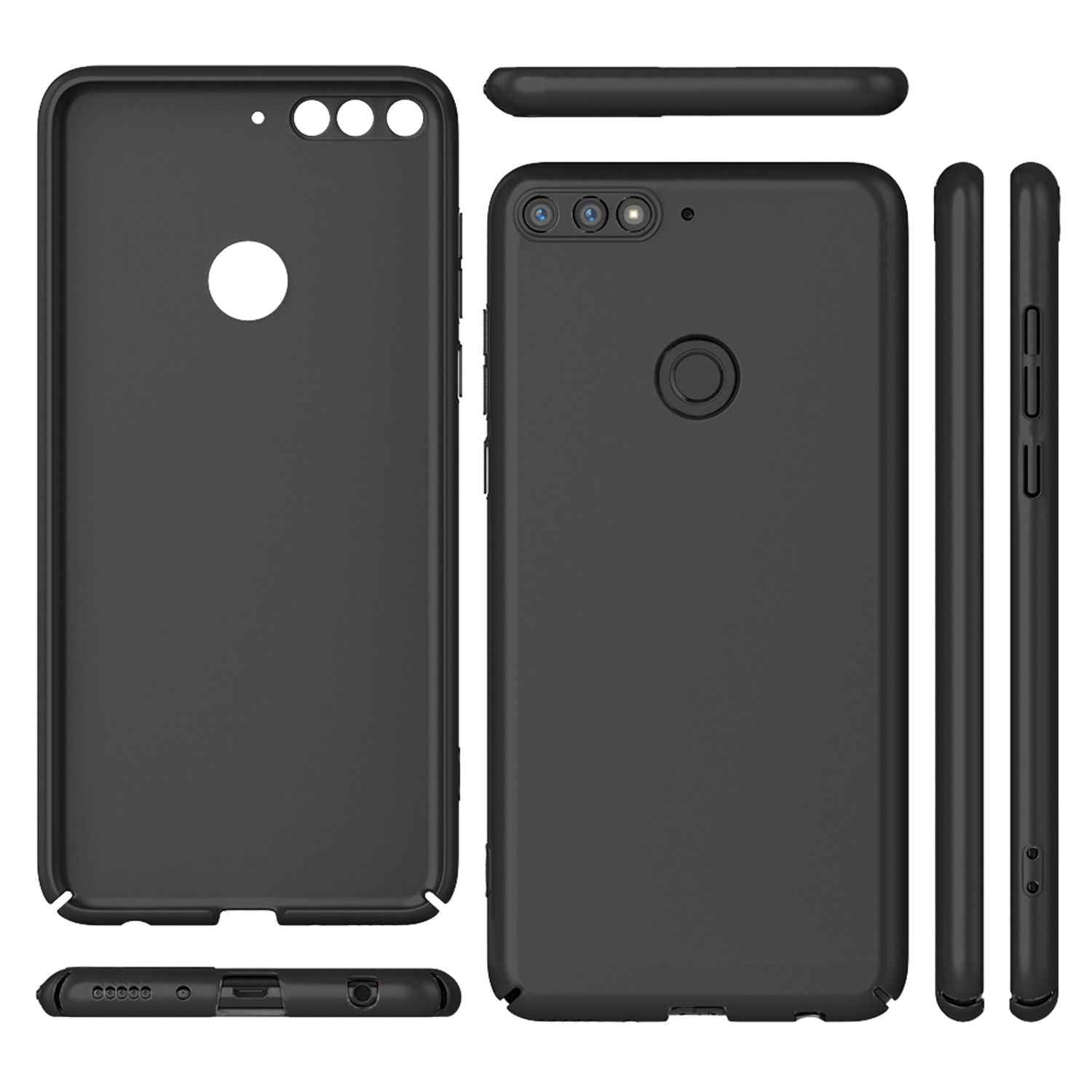 NALIA Handyhülle für Huawei Y7 (2018), Dünne Hard Case Schutz Hülle Slim Cover