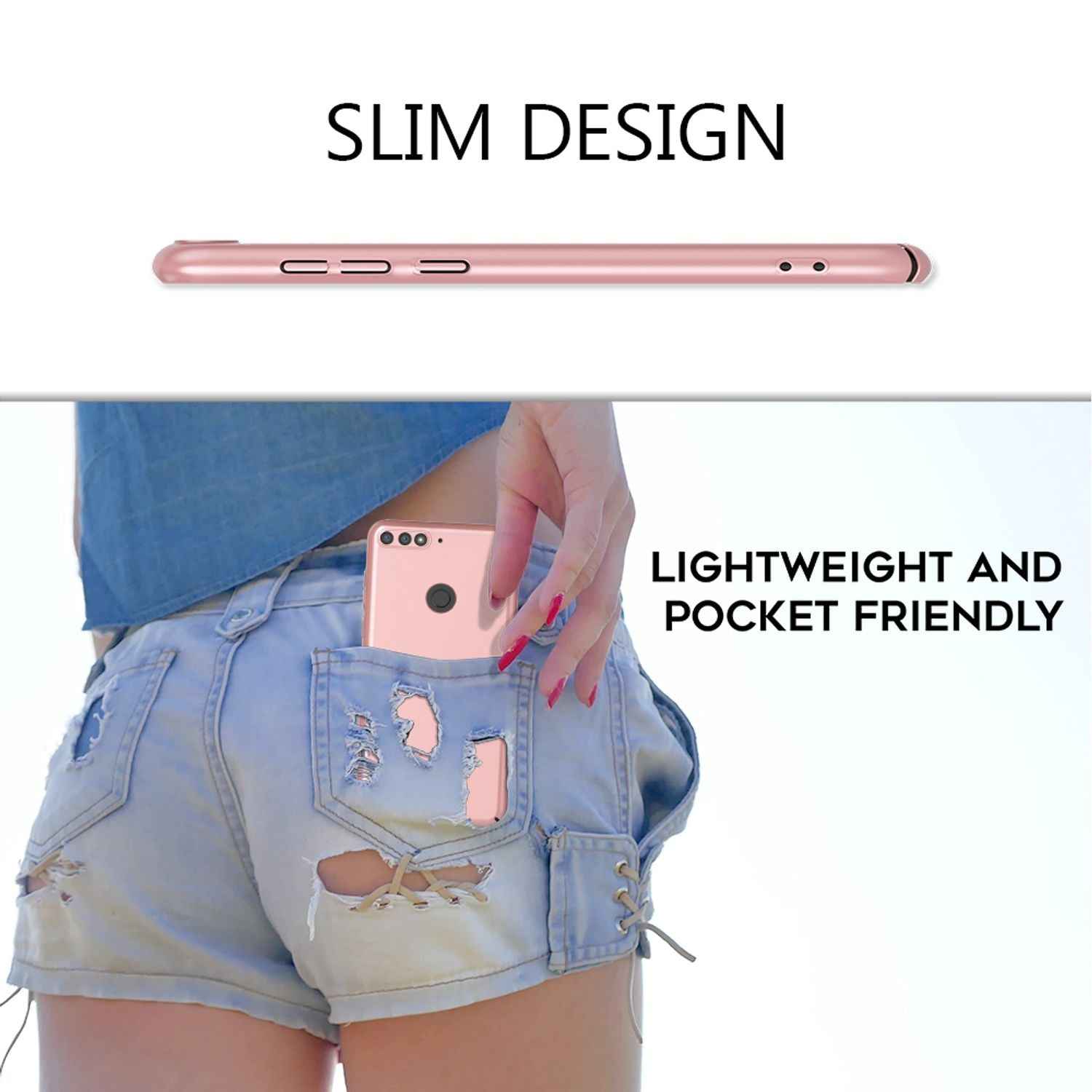 NALIA Handyhülle für Huawei Y7 (2018), Dünne Hard Case Schutz Hülle Slim Cover