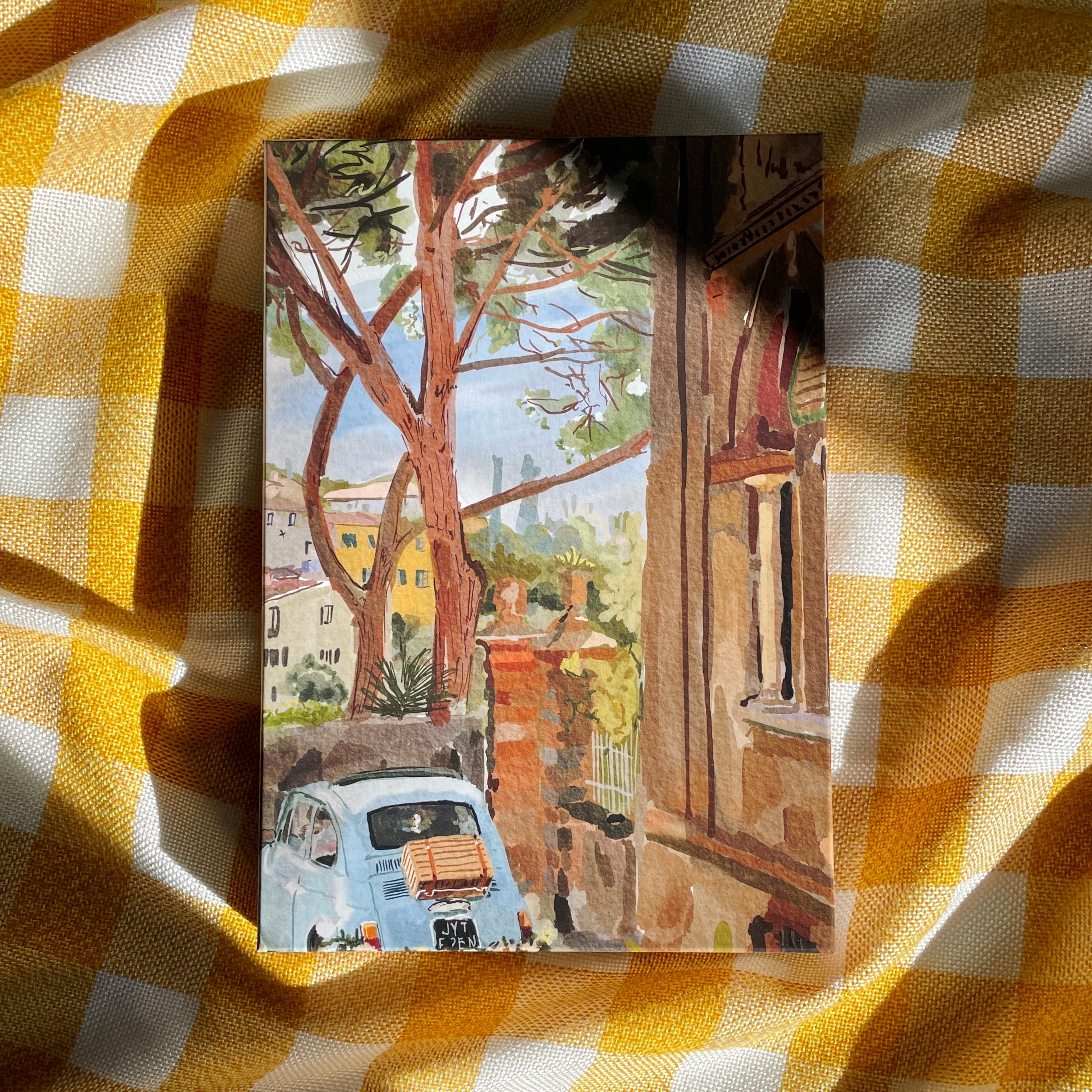 Somewhere in Tuscany, farbenfrohes Landschaftsbild mit sanften Hügeln