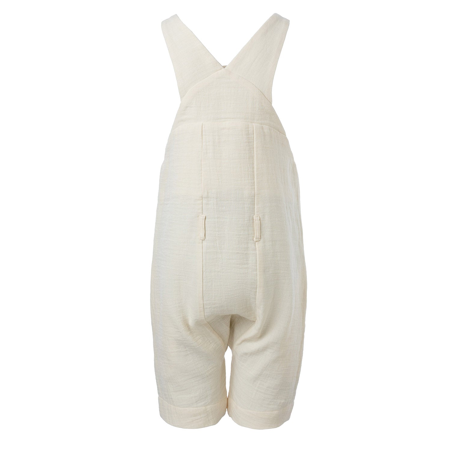Kids' Cotton Farmer Dungaree in Off-white-1