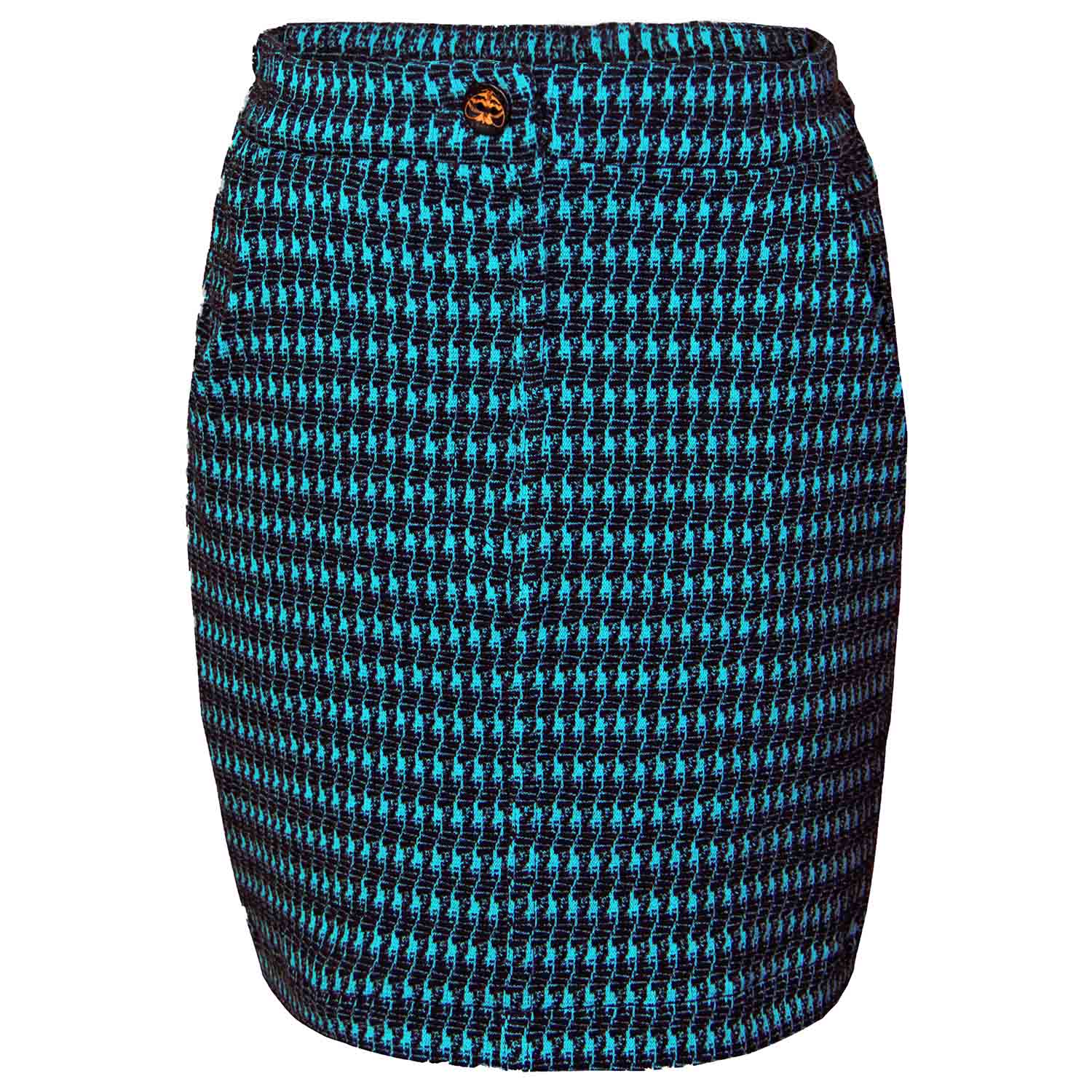 Kids Black and Blue pied de poule Mini Skirt-0